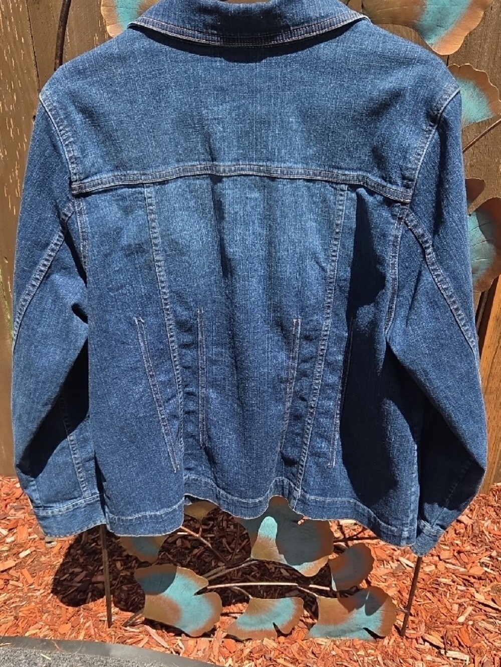 CJ Banks Women's Dark Blue Denim Jacket Size X - Picture 5 of 12